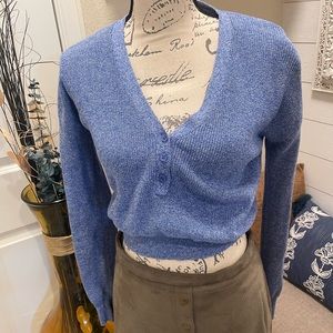 John + Jenn Women's Ribbed Knit V-Neck Sweater (XS)